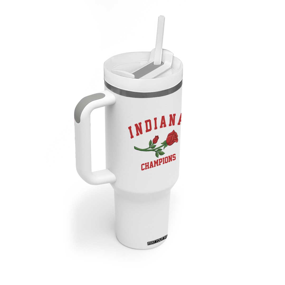 Indiana Champions Rose Hoosier State Graphic Tumbler With Handle Game Day Sports Pride TS02 Print Your Wear