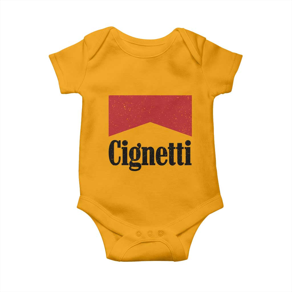 Cignetti Retro Red Box Baby Onesie Indiana Game Day Sports Fan TS02 Gold Print Your Wear