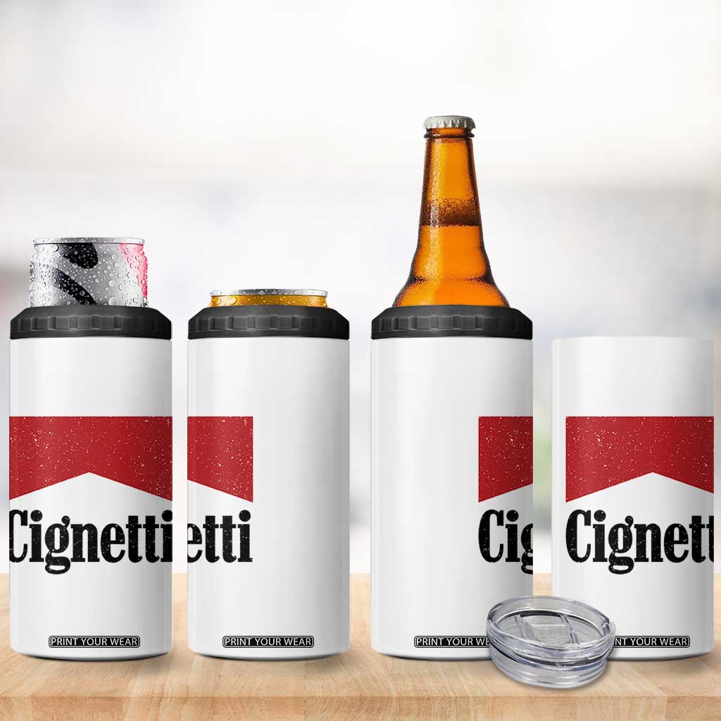 Cignetti Retro Red Box 4 in 1 Can Cooler Tumbler Indiana Game Day Sports Fan TS02 Print Your Wear