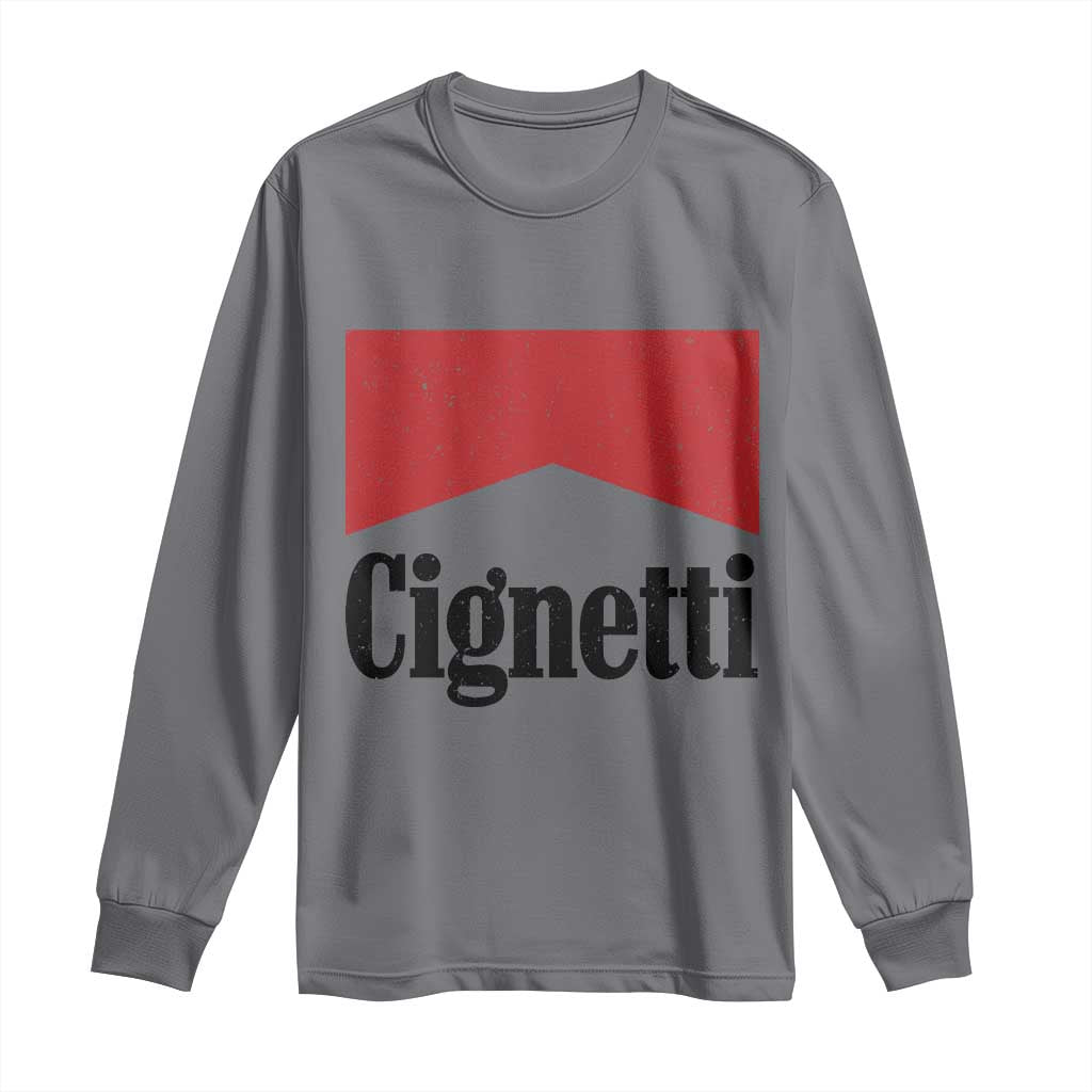 Cignetti Retro Red Box Long Sleeve Shirt Indiana Game Day Sports Fan TS02 Charcoal Print Your Wear
