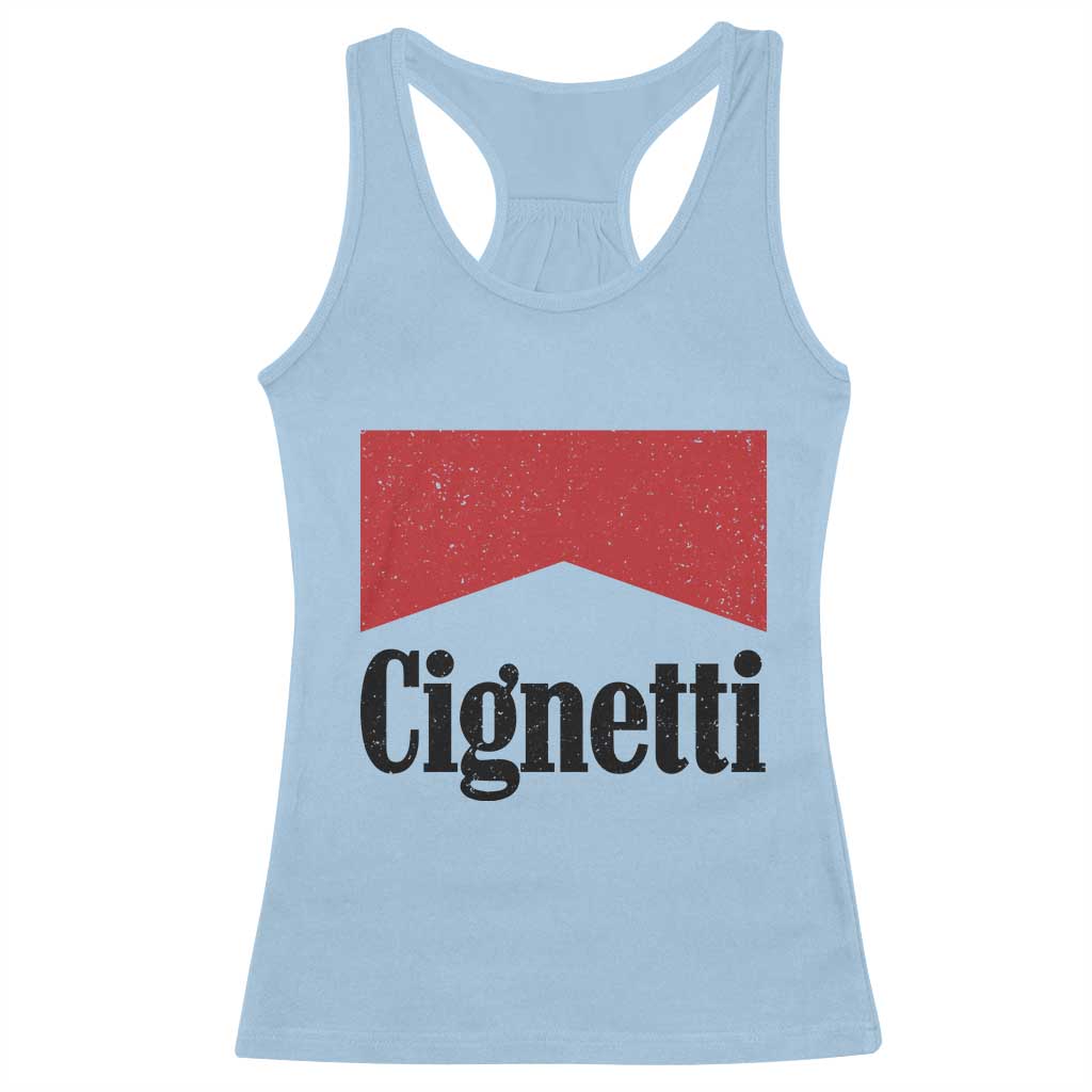 Cignetti Retro Red Box Racerback Tank Top Indiana Game Day Sports Fan TS02 Light Blue Print Your Wear