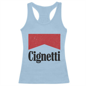 Cignetti Retro Red Box Racerback Tank Top Indiana Game Day Sports Fan TS02 Light Blue Print Your Wear