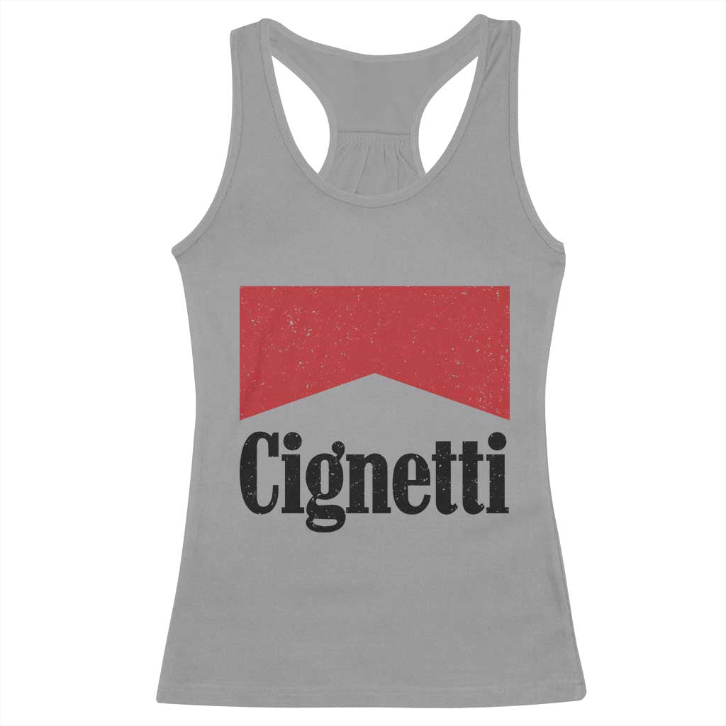 Cignetti Retro Red Box Racerback Tank Top Indiana Game Day Sports Fan TS02 Sport Gray Print Your Wear