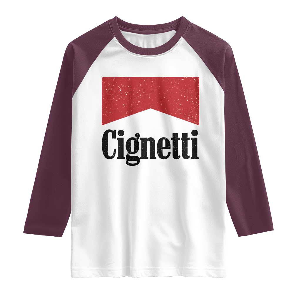 Cignetti Retro Red Box Raglan Shirt Indiana Game Day Sports Fan TS02 White Maroon Print Your Wear