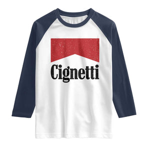 Cignetti Retro Red Box Raglan Shirt Indiana Game Day Sports Fan TS02 White Navy Print Your Wear