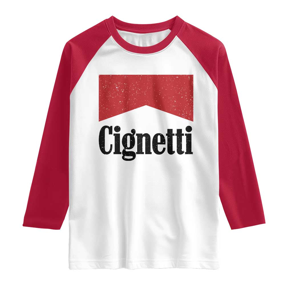 Cignetti Retro Red Box Raglan Shirt Indiana Game Day Sports Fan TS02 White Red Print Your Wear