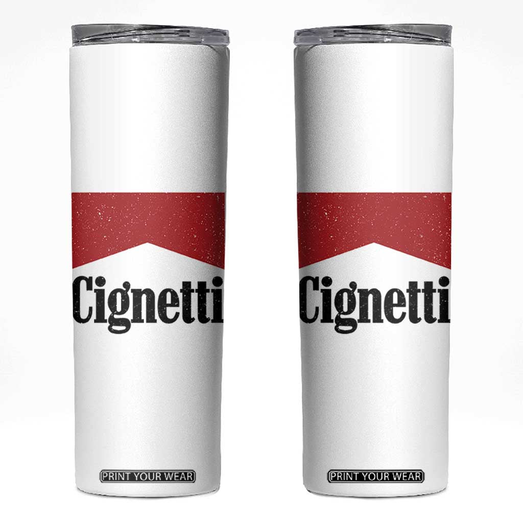 Cignetti Retro Red Box Skinny Tumbler Indiana Game Day Sports Fan TS02 White Print Your Wear