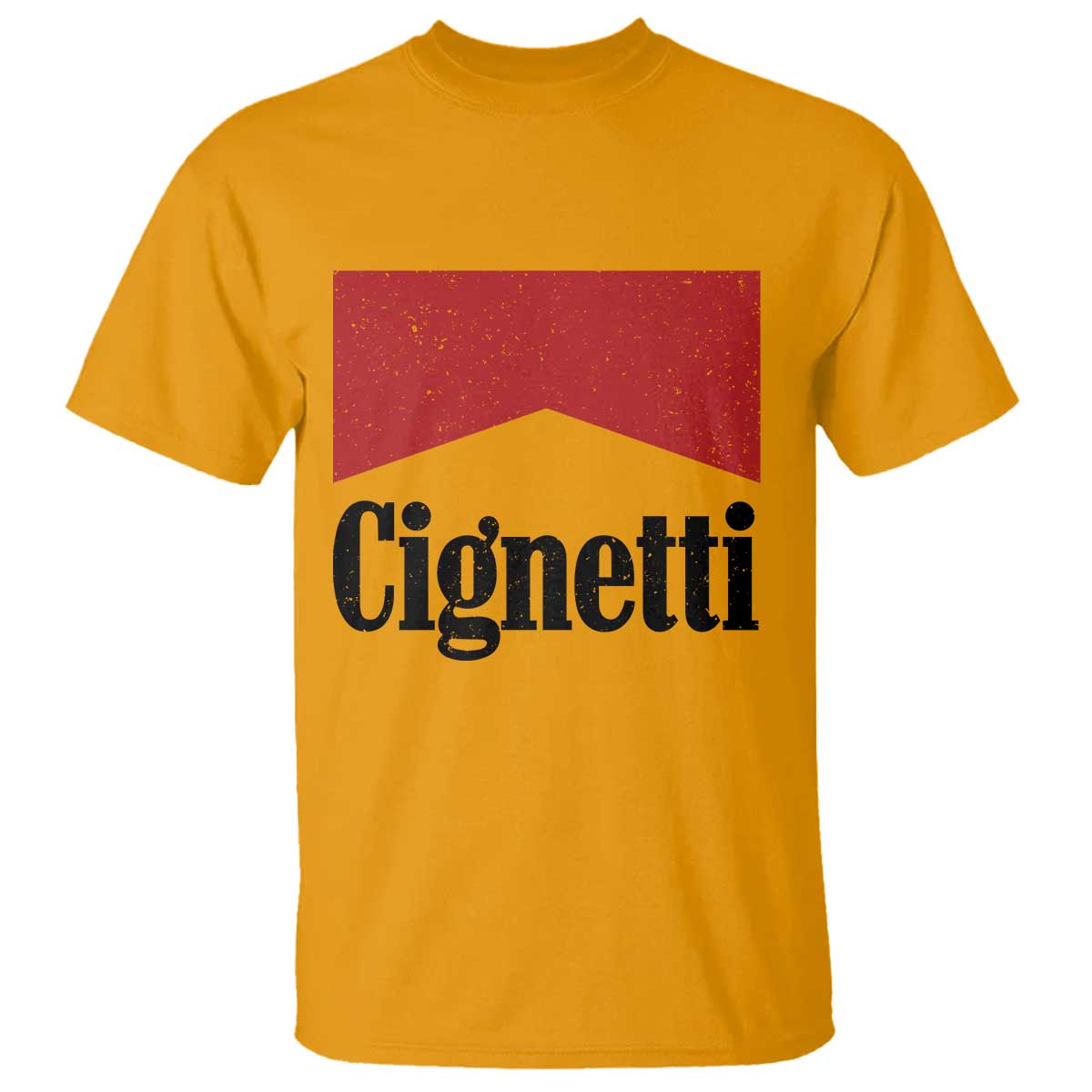 Cignetti Retro Red Box T Shirt Indiana Game Day Sports Fan TS02 Gold Print Your Wear