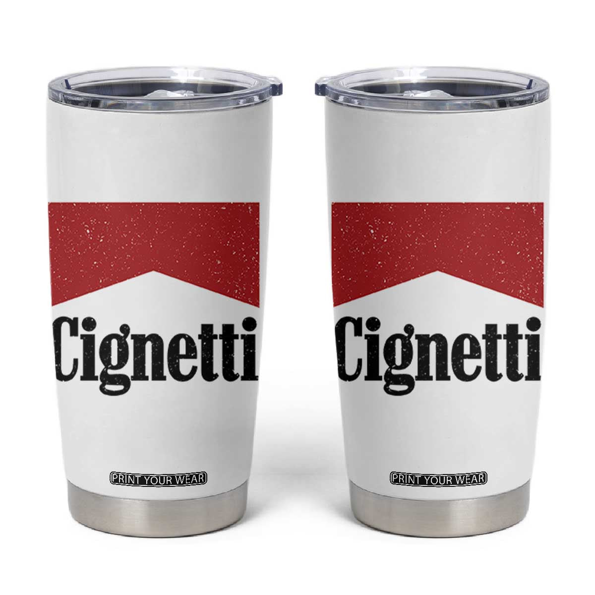Cignetti Retro Red Box Tumbler Cup Indiana Game Day Sports Fan TS02 White Print Your Wear