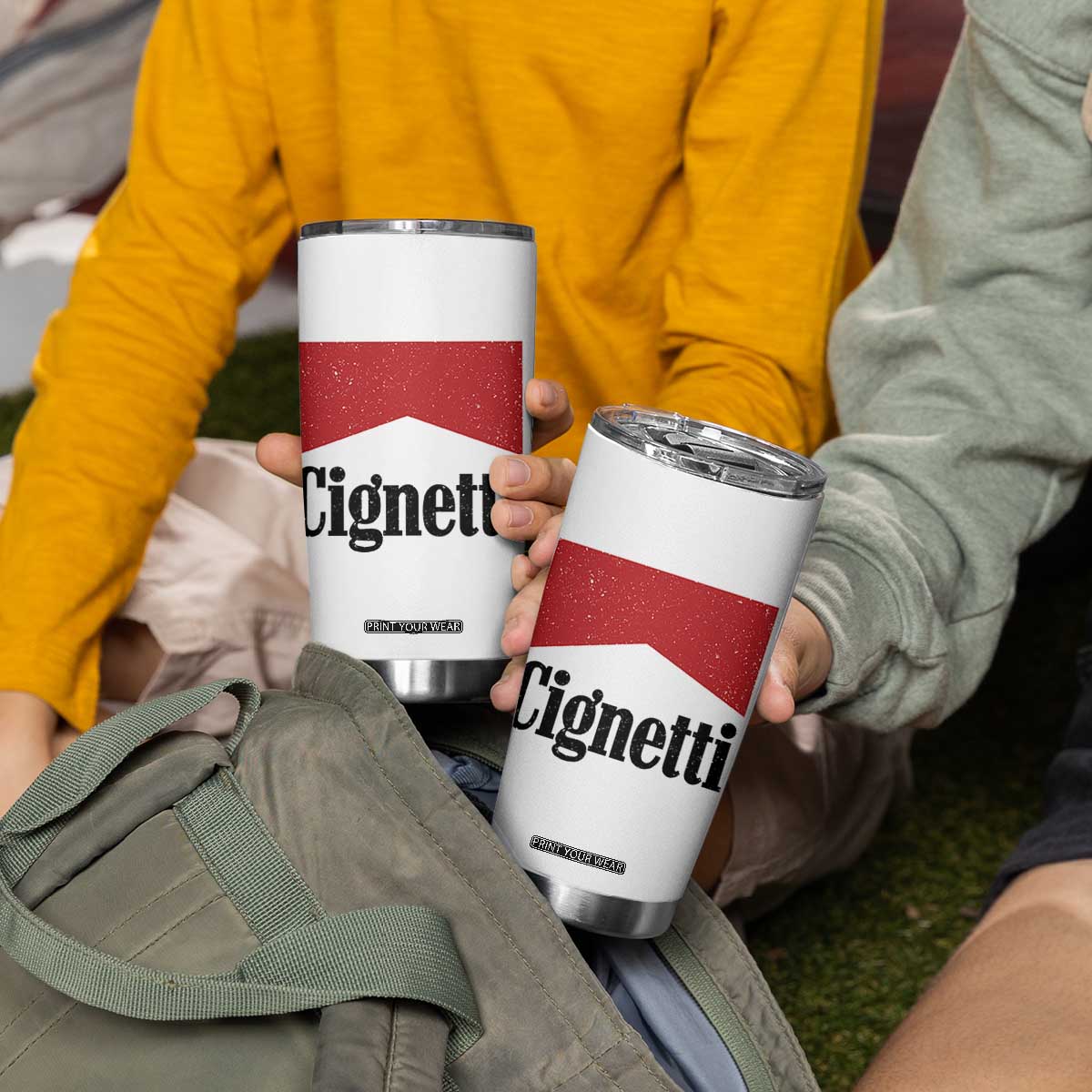 Cignetti Retro Red Box Tumbler Cup Indiana Game Day Sports Fan TS02 Print Your Wear