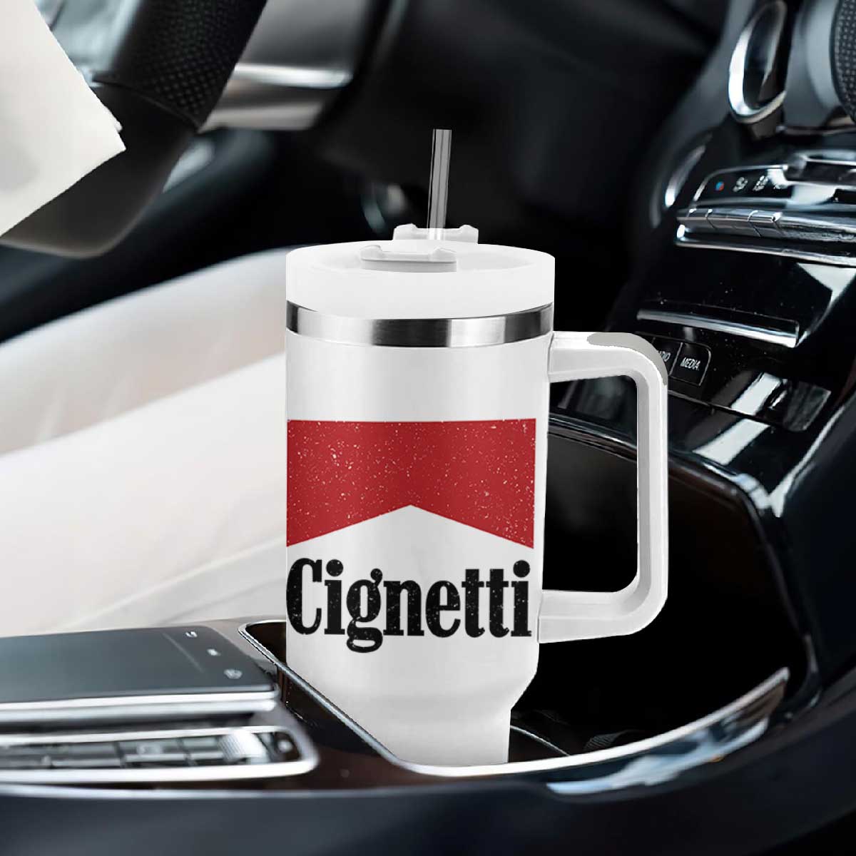 Cignetti Retro Red Box Tumbler With Handle Indiana Game Day Sports Fan TS02 Print Your Wear