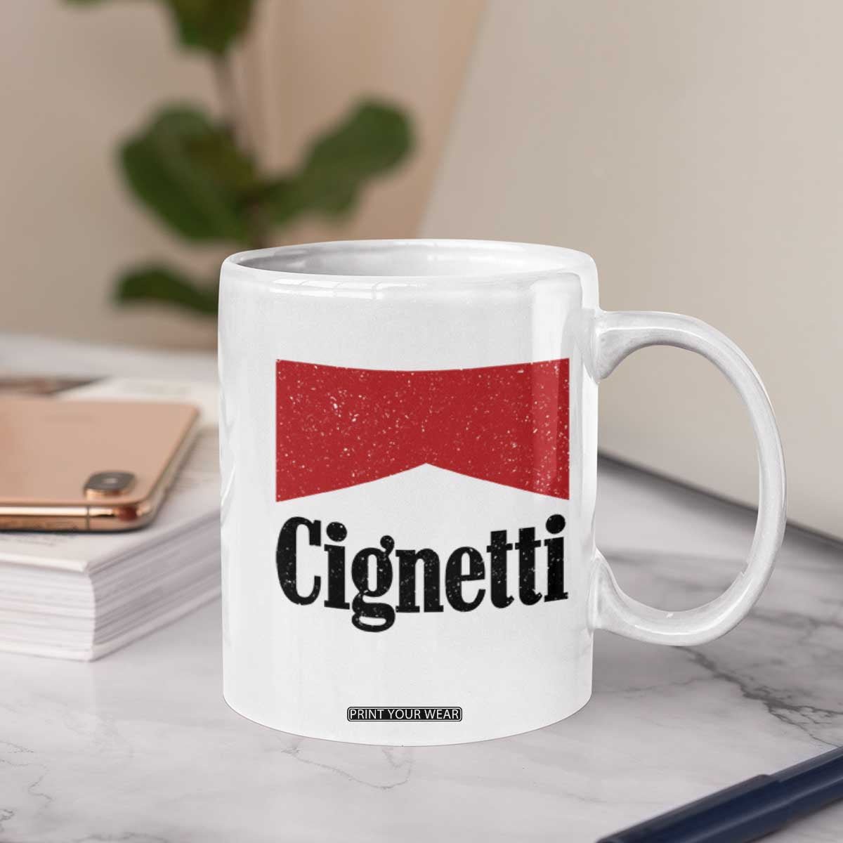 Cignetti Retro Red Box Coffee Mug Indiana Game Day Sports Fan TS02 Print Your Wear