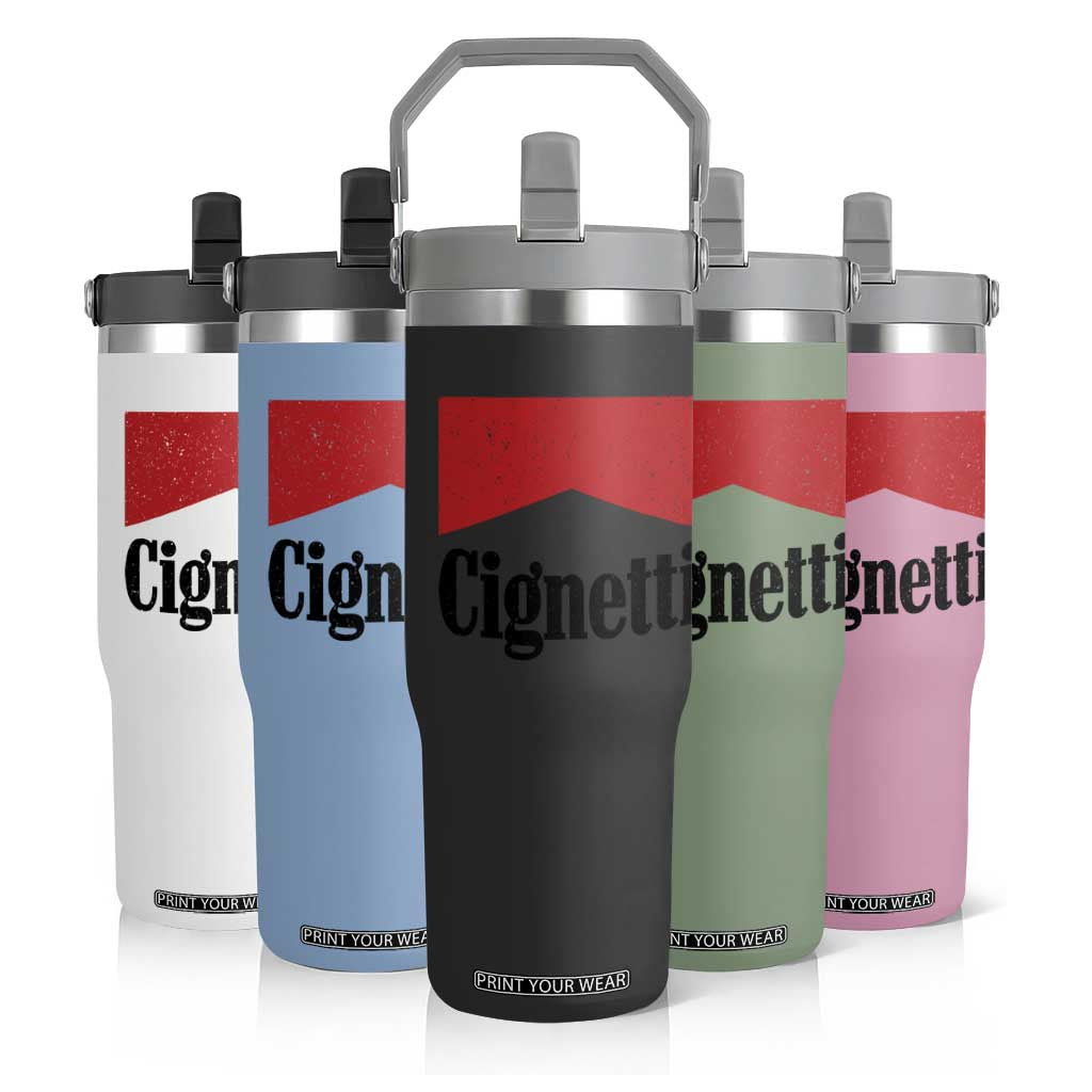 Cignetti Retro Red Box Flip Straw Tumbler Indiana Game Day Sports Fan TS02 Print Your Wear