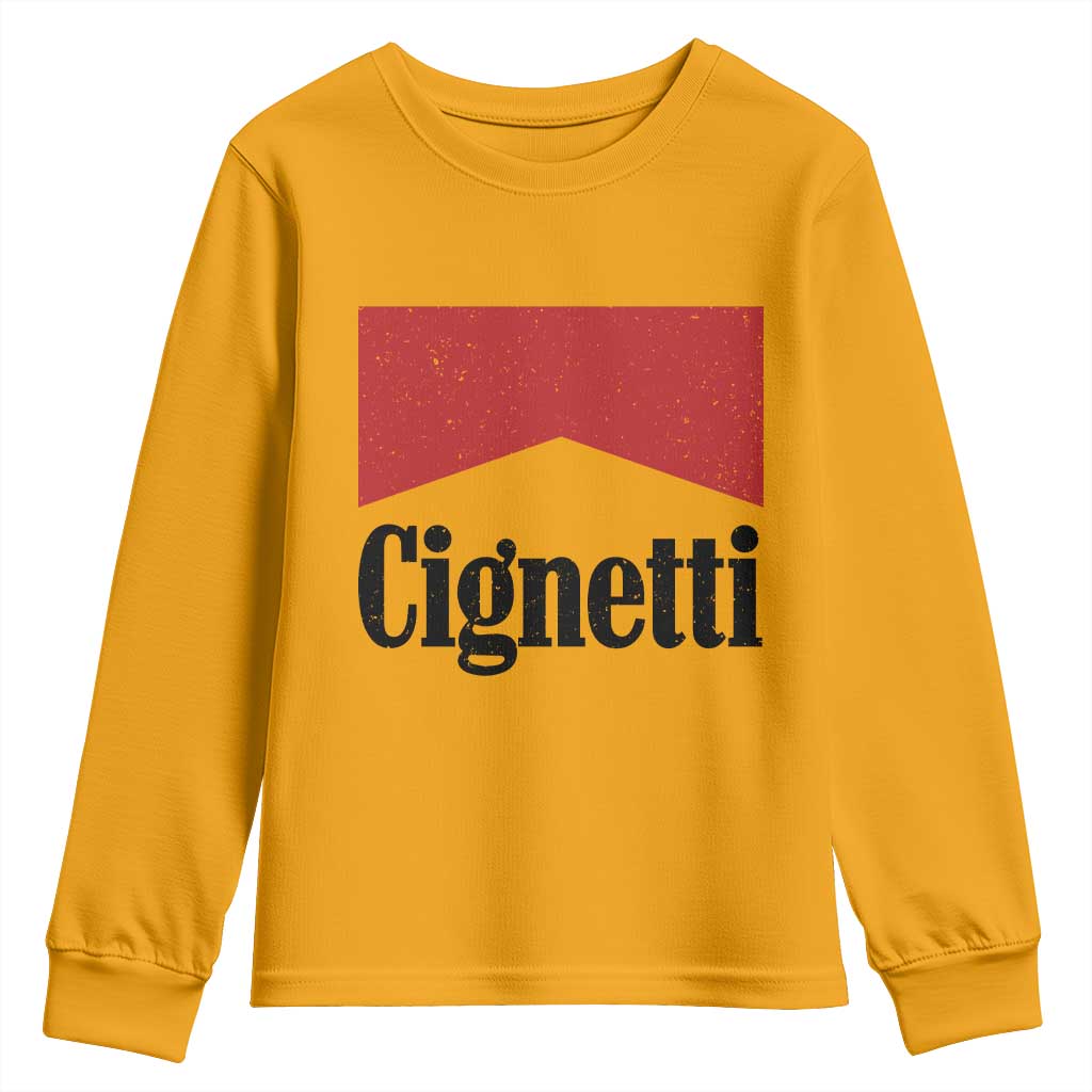 Cignetti Retro Red Box Youth Sweatshirt Indiana Game Day Sports Fan TS02 Gold Print Your Wear
