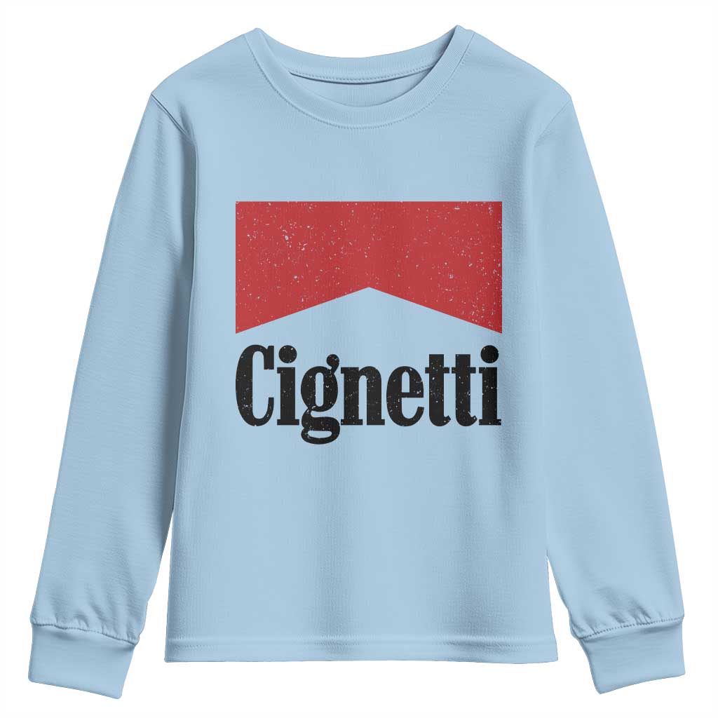 Cignetti Retro Red Box Youth Sweatshirt Indiana Game Day Sports Fan TS02 Light Blue Print Your Wear
