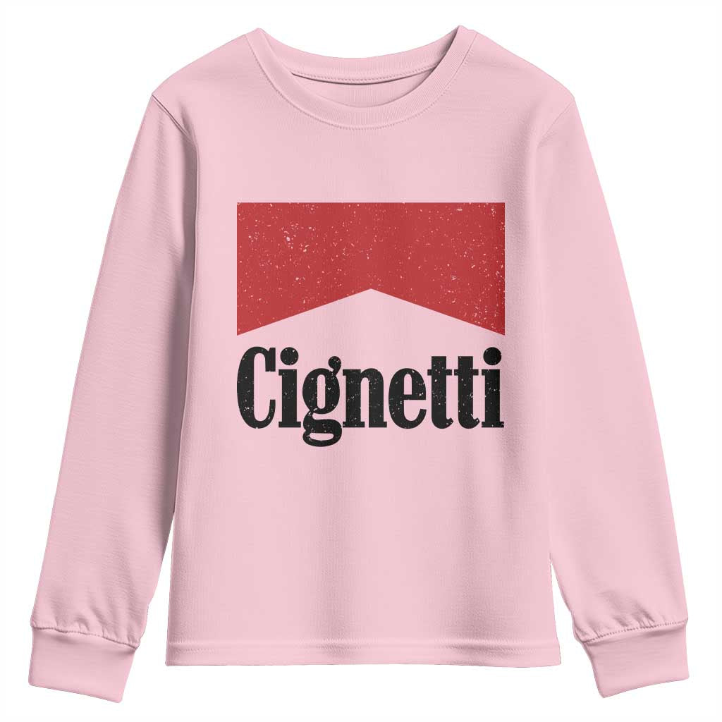 Cignetti Retro Red Box Youth Sweatshirt Indiana Game Day Sports Fan TS02 Light Pink Print Your Wear