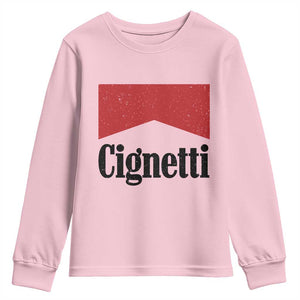 Cignetti Retro Red Box Youth Sweatshirt Indiana Game Day Sports Fan TS02 Light Pink Print Your Wear