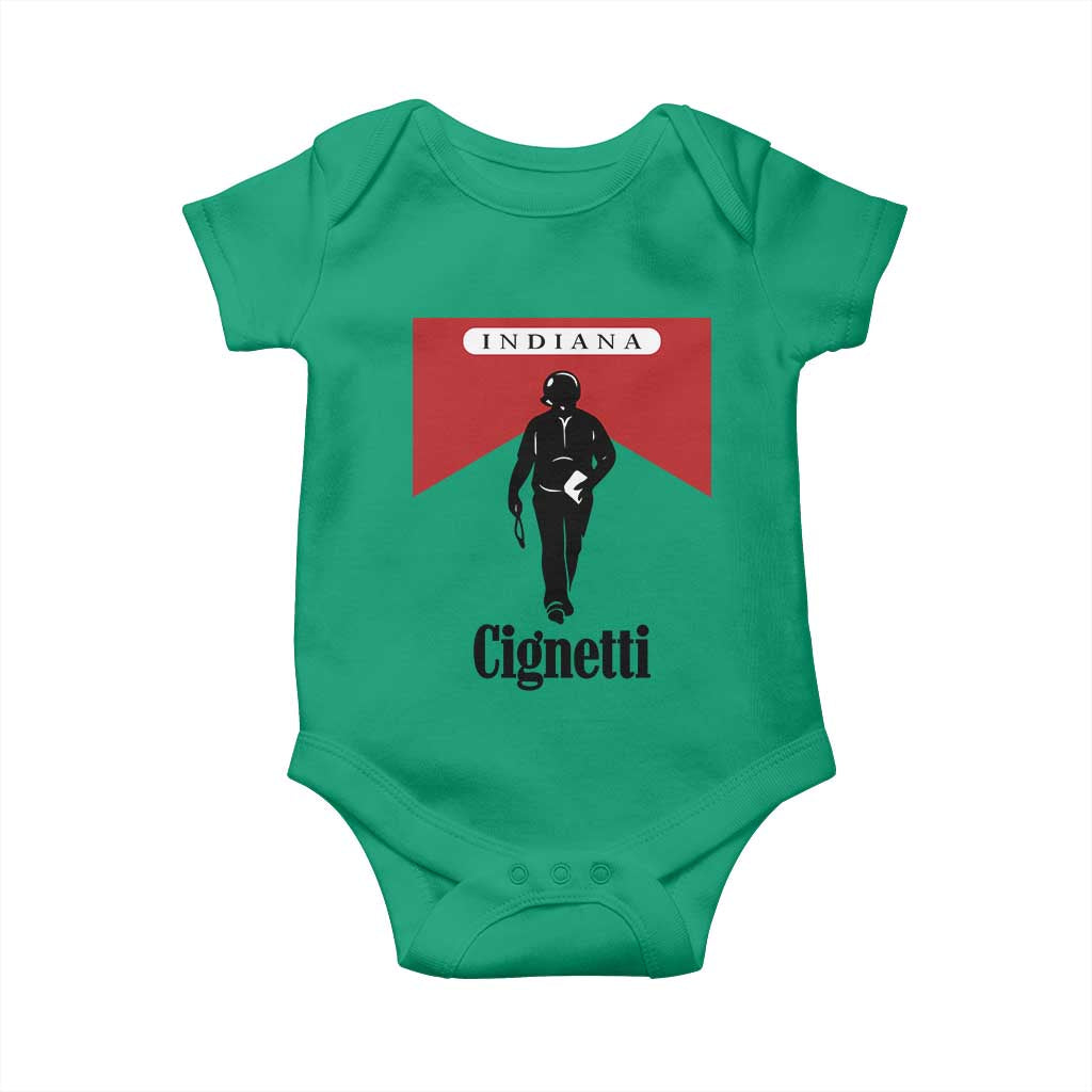 Cignetti Walking Retro Red Box Baby Onesie Indiana Game Day Sports Fan TS02 Irish Green Print Your Wear