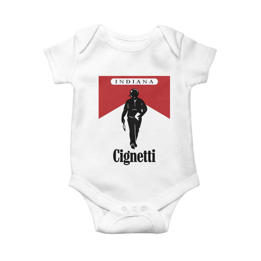 Cignetti Walking Retro Red Box Baby Onesie Indiana Game Day Sports Fan TS02 White Print Your Wear