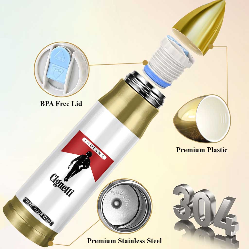 Cignetti Walking Retro Red Box Bullet Tumbler Indiana Game Day Sports Fan TS02 Print Your Wear
