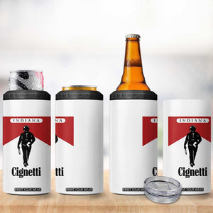 Cignetti Walking Retro Red Box 4 in 1 Can Cooler Tumbler Indiana Game Day Sports Fan TS02 Print Your Wear