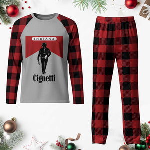 Cignetti Walking Retro Red Box Plaid Pajama Set Indiana Game Day Sports Fan TS02 Buffalo Plaid Print Your Wear