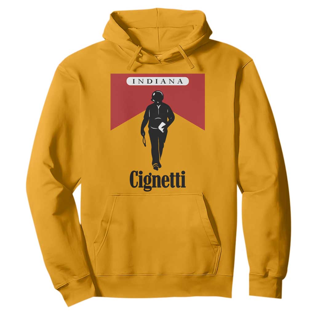 Cignetti Walking Retro Red Box Hoodie Indiana Game Day Sports Fan TS02 Gold Print Your Wear