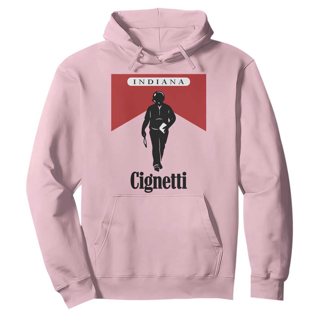 Cignetti Walking Retro Red Box Hoodie Indiana Game Day Sports Fan TS02 Light Pink Print Your Wear