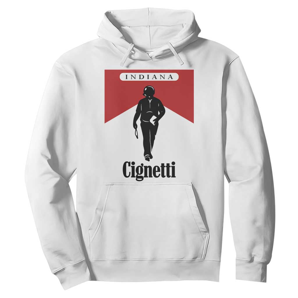 Cignetti Walking Retro Red Box Hoodie Indiana Game Day Sports Fan TS02 White Print Your Wear