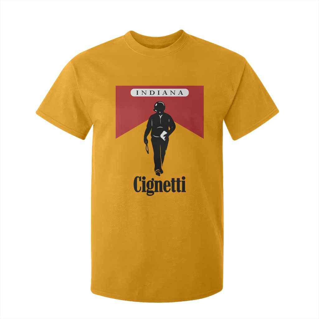 Cignetti Walking Retro Red Box T Shirt For Kid Indiana Game Day Sports Fan TS02 Gold Print Your Wear