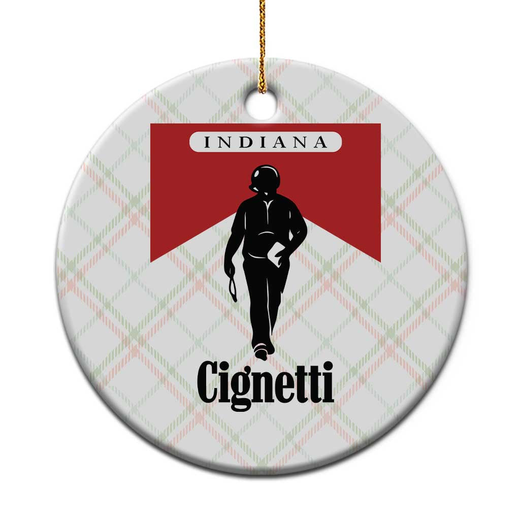 Cignetti Walking Retro Red Box Ceramic Ornament Indiana Game Day Sports Fan TS02 1pc Christmas Plaid Print Your Wear