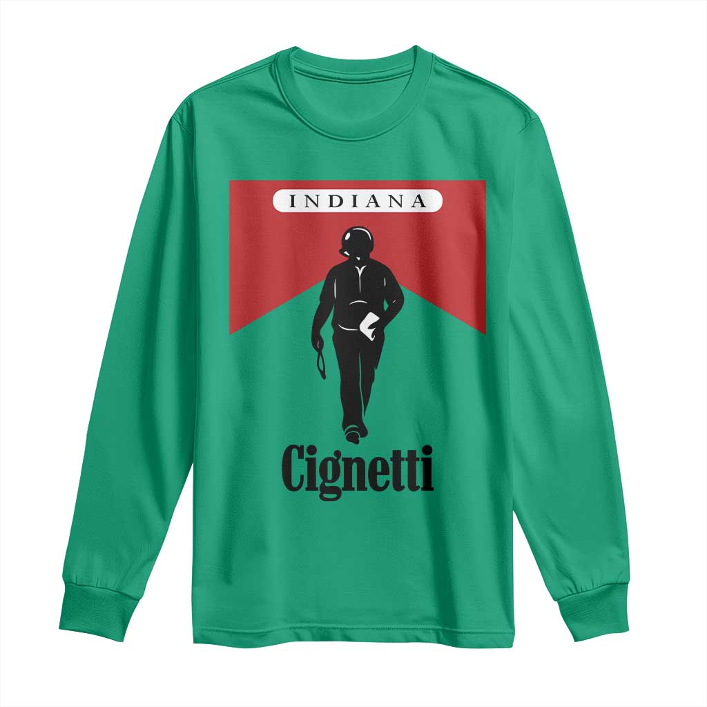 Cignetti Walking Retro Red Box Long Sleeve Shirt Indiana Game Day Sports Fan TS02 Irish Green Print Your Wear