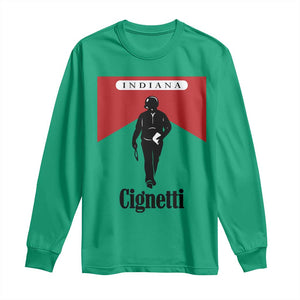 Cignetti Walking Retro Red Box Long Sleeve Shirt Indiana Game Day Sports Fan TS02 Irish Green Print Your Wear