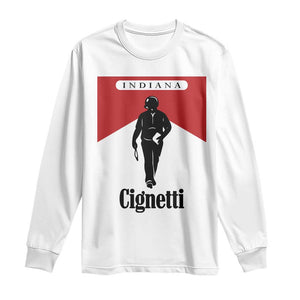 Cignetti Walking Retro Red Box Long Sleeve Shirt Indiana Game Day Sports Fan TS02 White Print Your Wear