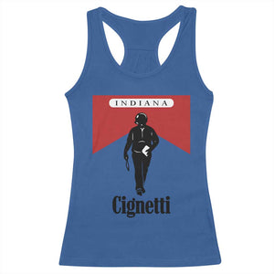 Cignetti Walking Retro Red Box Racerback Tank Top Indiana Game Day Sports Fan TS02 Royal Blue Print Your Wear