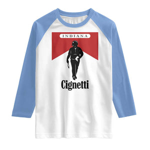 Cignetti Walking Retro Red Box Raglan Shirt Indiana Game Day Sports Fan TS02 White Carolina Blue Print Your Wear