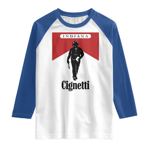 Cignetti Walking Retro Red Box Raglan Shirt Indiana Game Day Sports Fan TS02 White Royal Print Your Wear