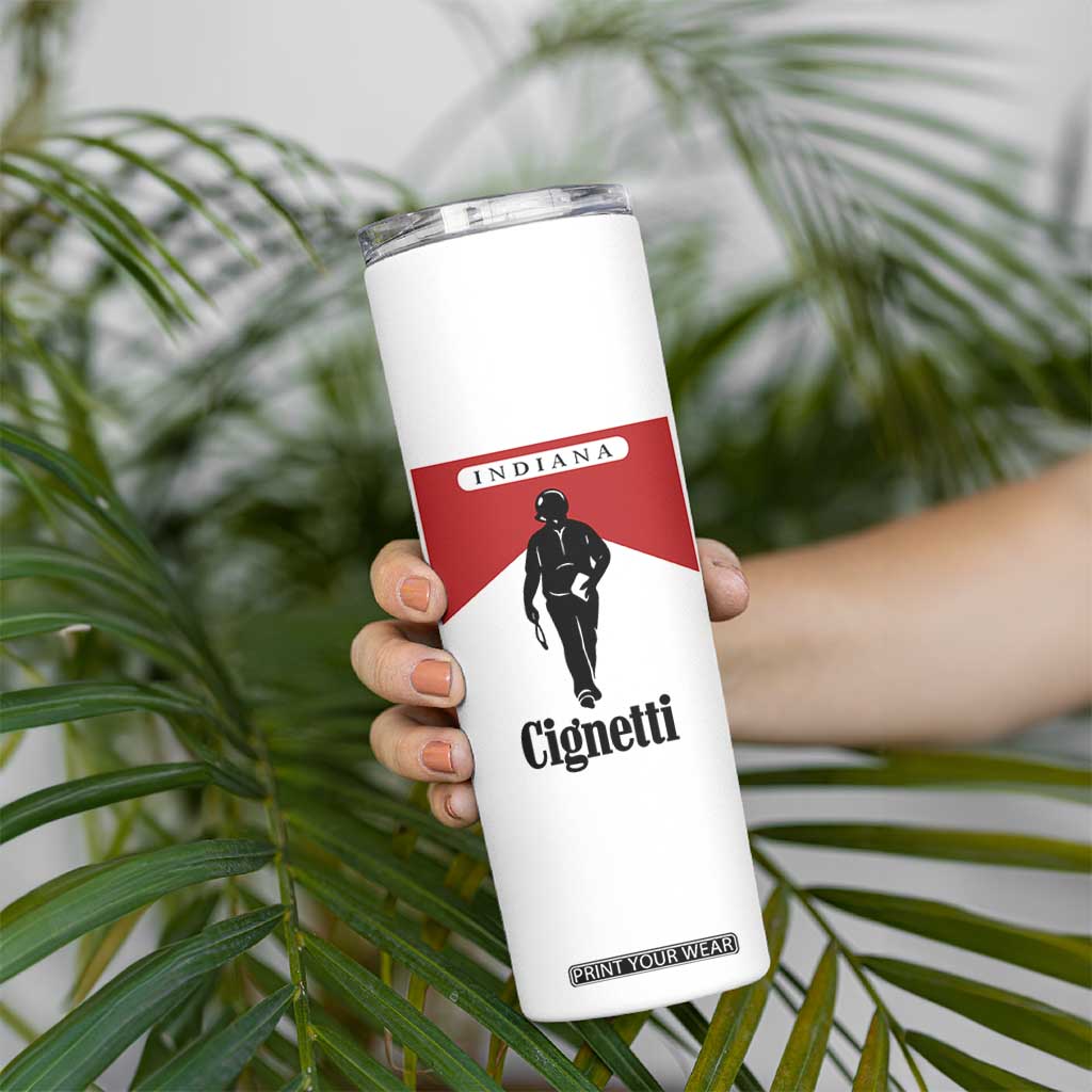 Cignetti Walking Retro Red Box Skinny Tumbler Indiana Game Day Sports Fan TS02 Print Your Wear