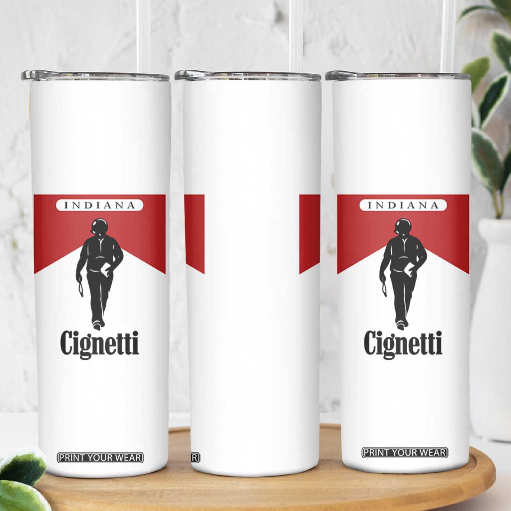 Cignetti Walking Retro Red Box Skinny Tumbler Indiana Game Day Sports Fan TS02 Print Your Wear