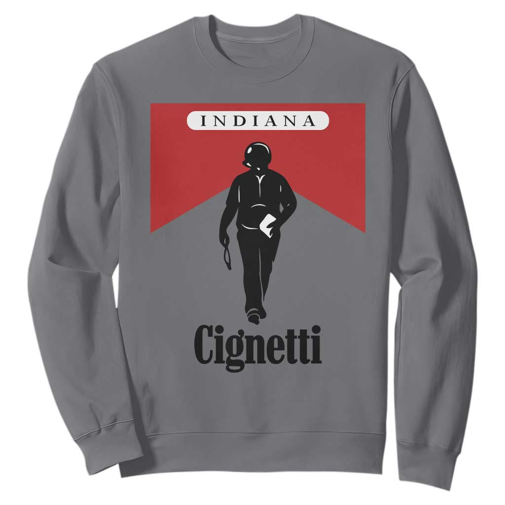 Cignetti Walking Retro Red Box Sweatshirt Indiana Game Day Sports Fan TS02 Charcoal Print Your Wear