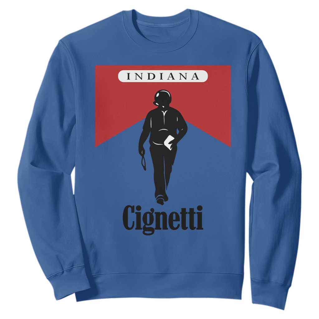 Cignetti Walking Retro Red Box Sweatshirt Indiana Game Day Sports Fan TS02 Royal Blue Print Your Wear