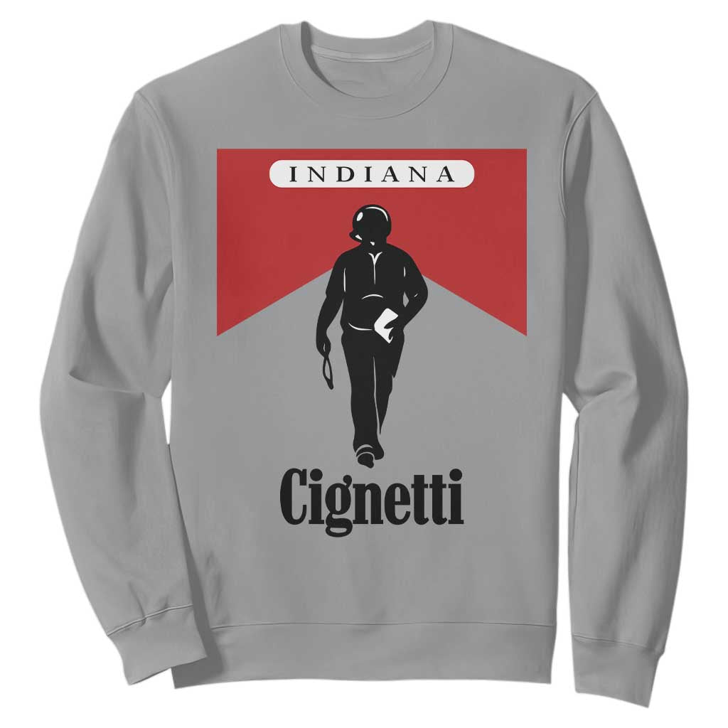 Cignetti Walking Retro Red Box Sweatshirt Indiana Game Day Sports Fan TS02 Sport Gray Print Your Wear