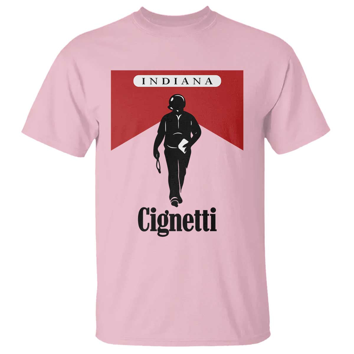 Cignetti Walking Retro Red Box T Shirt Indiana Game Day Sports Fan TS02 Light Pink Print Your Wear