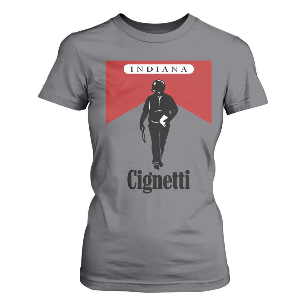 Cignetti Walking Retro Red Box T Shirt For Women Indiana Game Day Sports Fan TS02 Charcoal Print Your Wear
