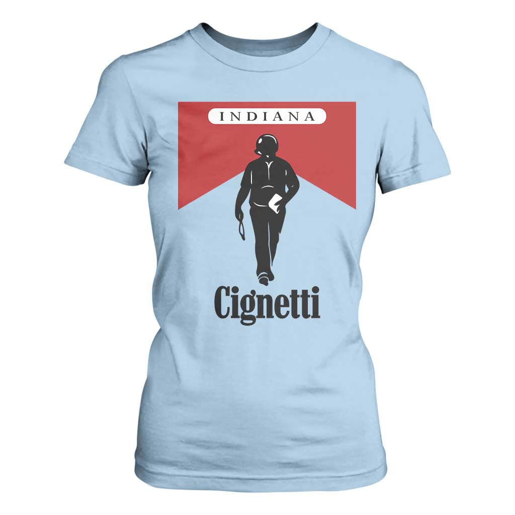 Cignetti Walking Retro Red Box T Shirt For Women Indiana Game Day Sports Fan TS02 Light Blue Print Your Wear
