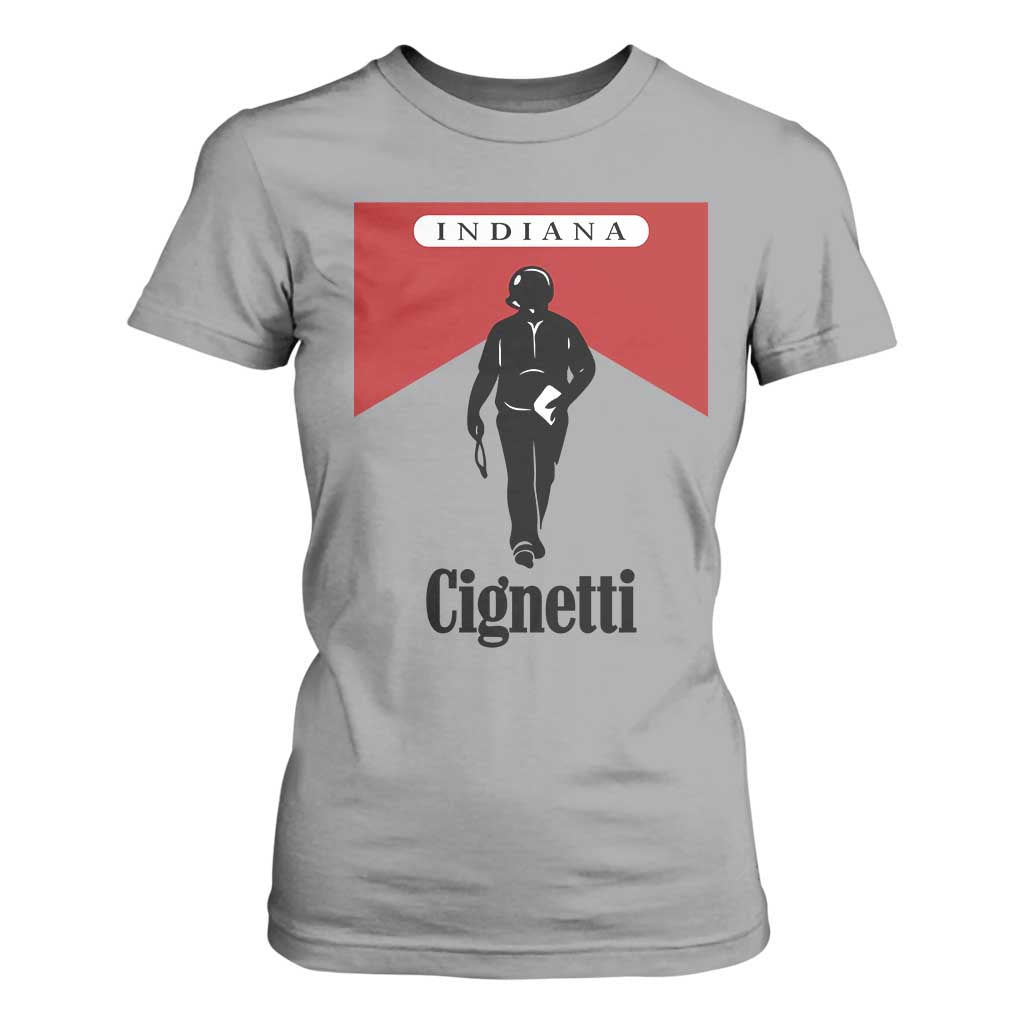 Cignetti Walking Retro Red Box T Shirt For Women Indiana Game Day Sports Fan TS02 Sport Gray Print Your Wear