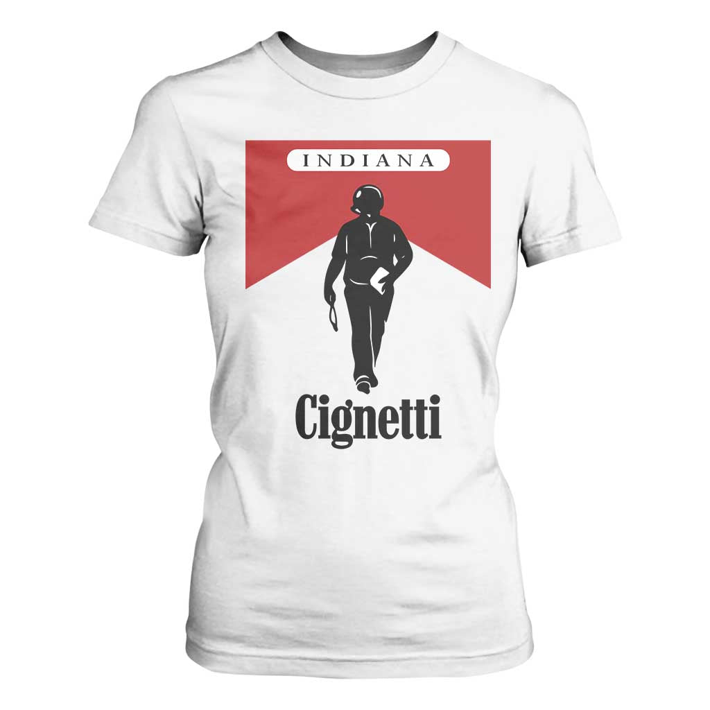 Cignetti Walking Retro Red Box T Shirt For Women Indiana Game Day Sports Fan TS02 White Print Your Wear