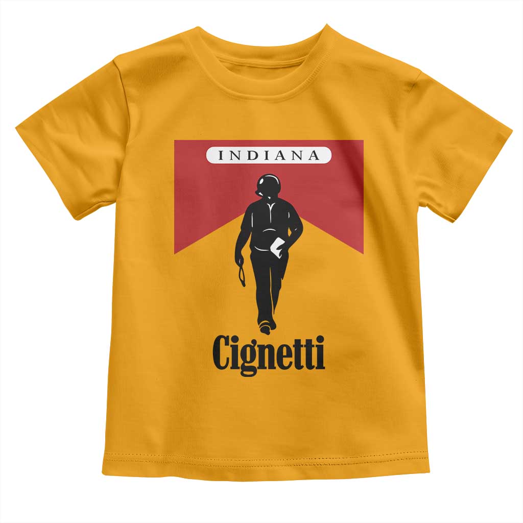 Cignetti Walking Retro Red Box Toddler T Shirt Indiana Game Day Sports Fan TS02 Gold Print Your Wear