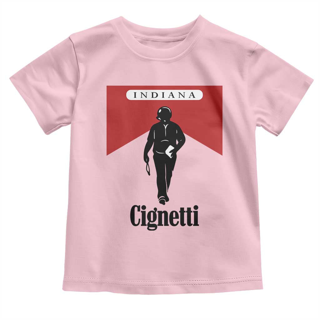 Cignetti Walking Retro Red Box Toddler T Shirt Indiana Game Day Sports Fan TS02 Light Pink Print Your Wear
