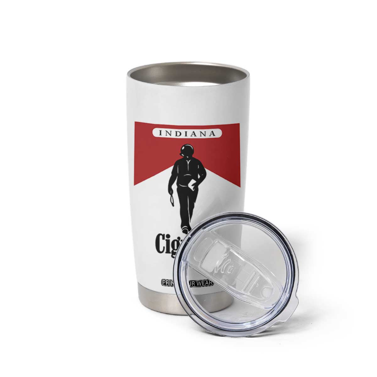 Cignetti Walking Retro Red Box Tumbler Cup Indiana Game Day Sports Fan TS02 Print Your Wear